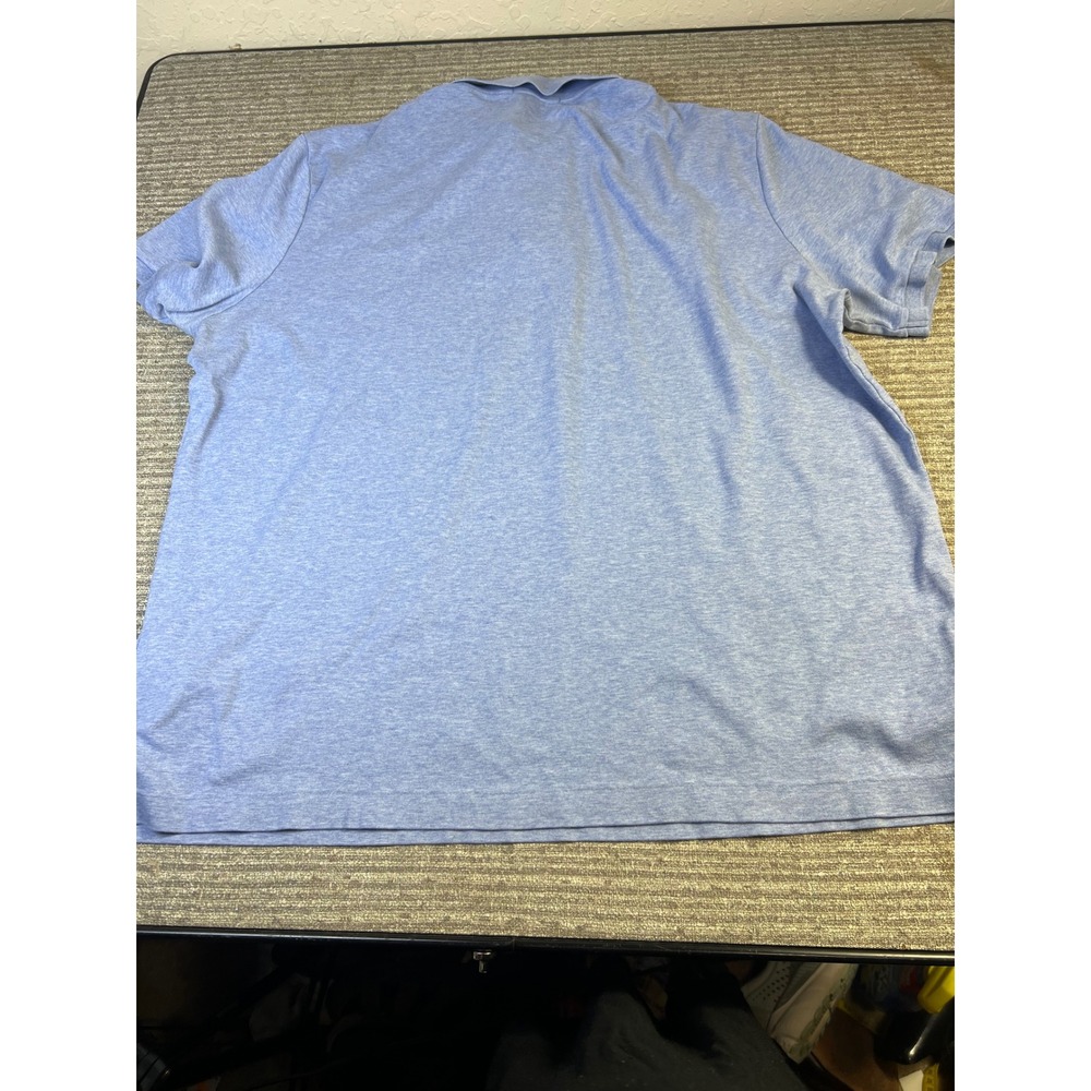 Polo Ralph Lauren Shirt Mens Classic Fit Heathered Blue Cotton Polo XL Pony - Picture 5 of 8